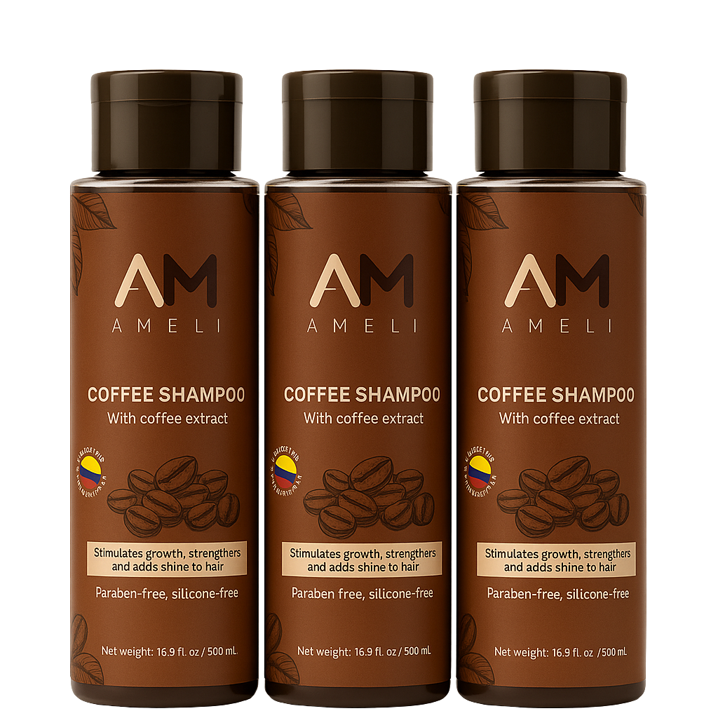 KIT DE 3 SHAMPOO DE CAFE COLOMBIANO | AMELI HAIR CARE