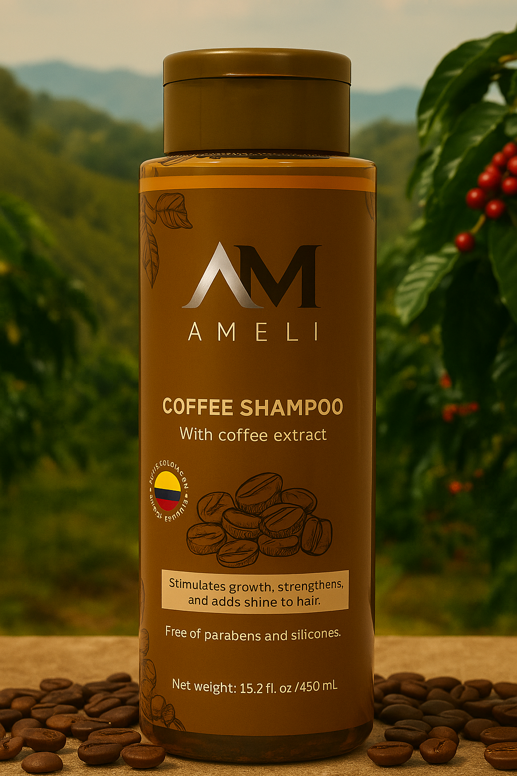 SHAMPOO DE CAFE COLOMBIANO | AMELI HAIR CARE