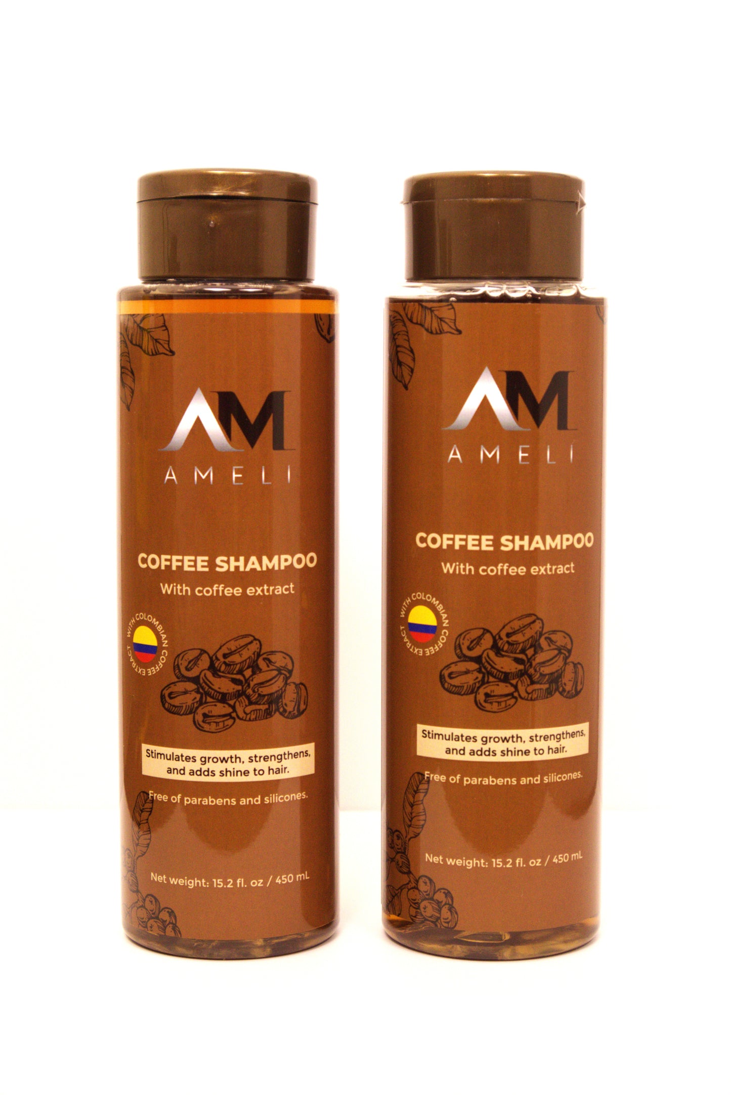 KIT DE 2 SHAMPOO DE CAFE COLOMBIANO | AMELI HAIR CARE