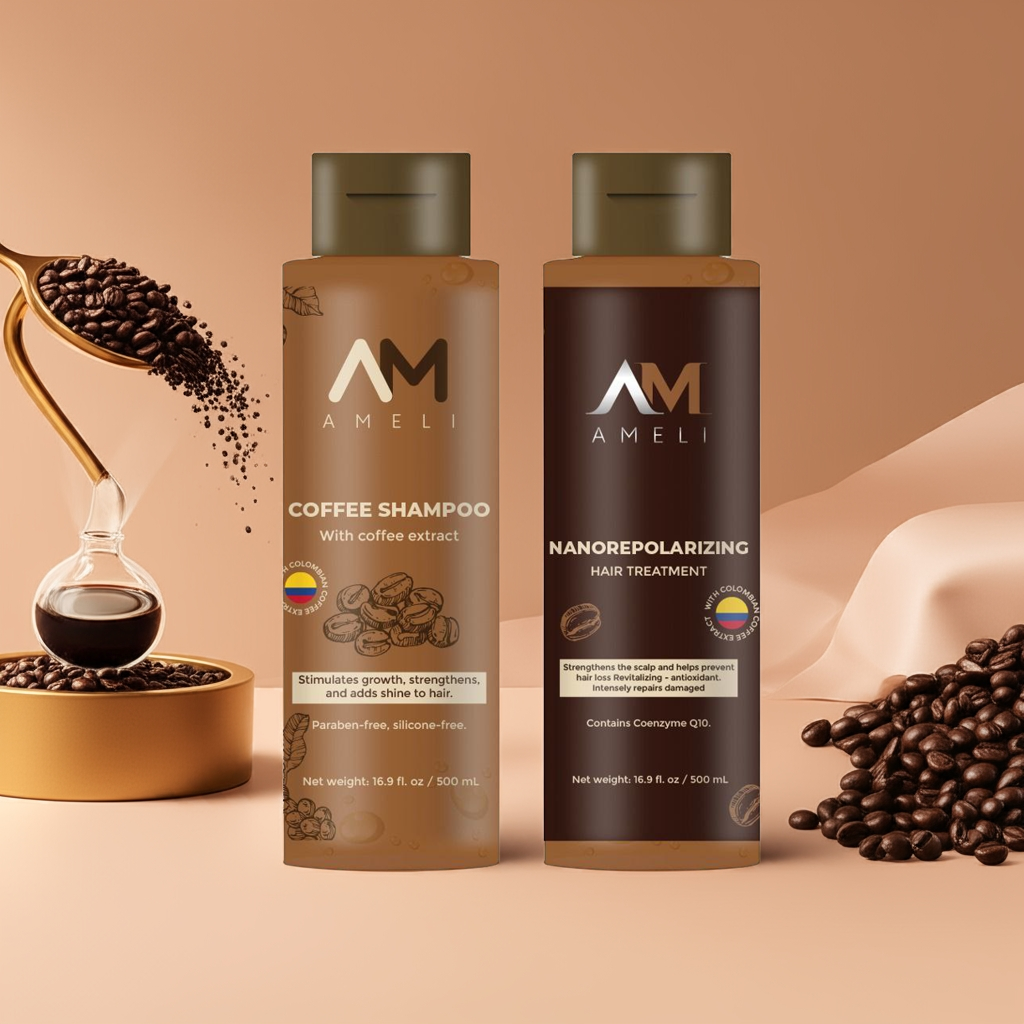 KIT DE SHAMPOO Y TRATAMIENTO NANOTEPOLIZADOR DE CAFE
