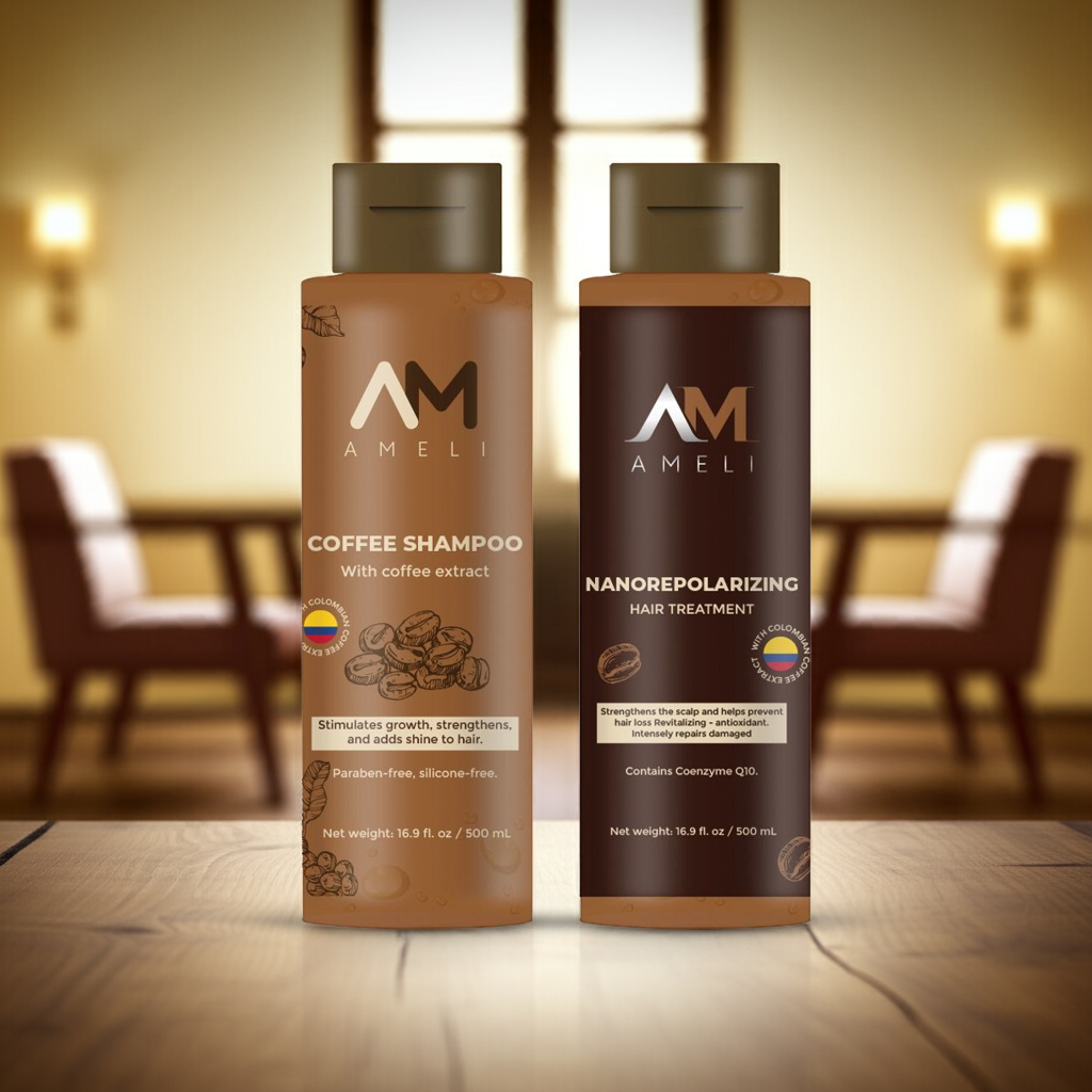 KIT DE SHAMPOO Y TRATAMIENTO NANOTEPOLIZADOR DE CAFE