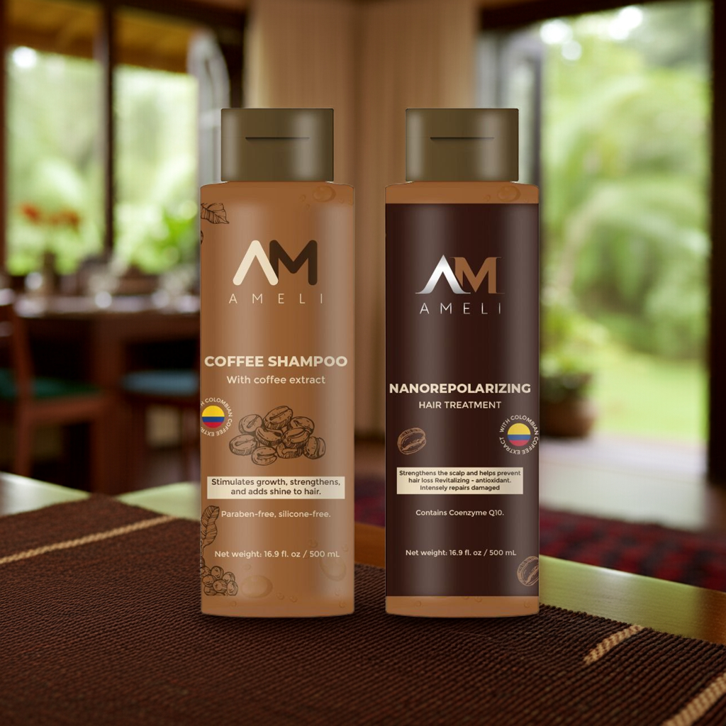 KIT DE SHAMPOO Y TRATAMIENTO NANOTEPOLIZADOR DE CAFE