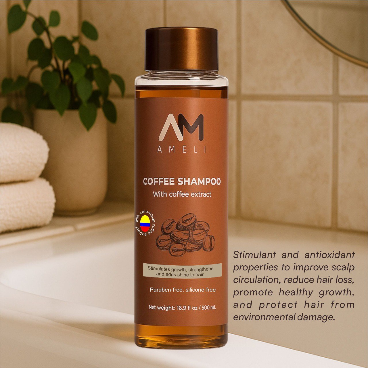 SHAMPOO DE CAFE COLOMBIANO | AMELI HAIR CARE