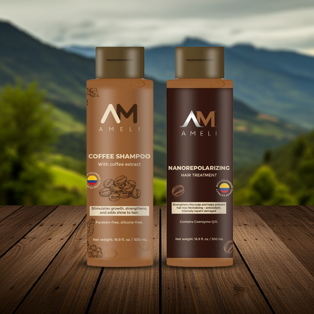 KIT DE SHAMPOO Y TRATAMIENTO NANOTEPOLIZADOR DE CAFE