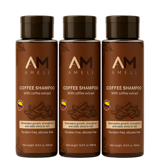 KIT DE 3 SHAMPOO DE CAFE COLOMBIANO | AMELI HAIR CARE