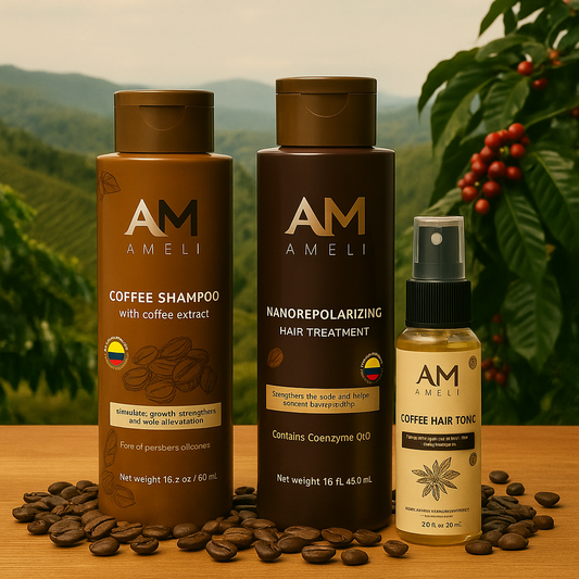 KIT SHAMPOO TRATAMIENTO NANOREPOLIZADOR Y TONICO DE CAFE