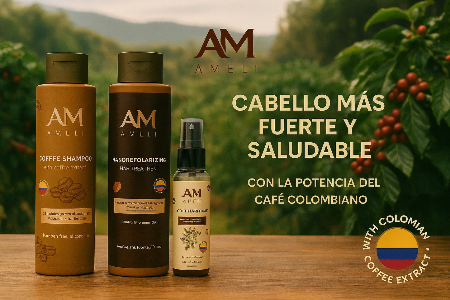 KIT SHAMPOO TRATAMIENTO NANOREPOLIZADOR Y TONICO DE CAFE