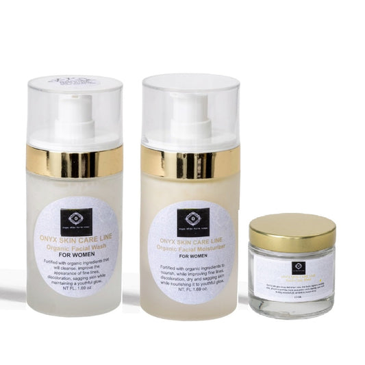 Organic Three Step Facial System - Wash, Moisturizer & Kaolin Mud Mask - For WOMEN-0