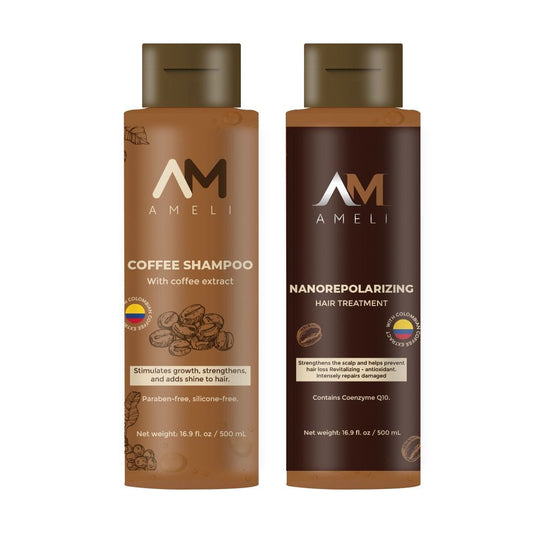 KIT DE SHAMPOO Y TRATAMIENTO NANOTEPOLIZADOR DE CAFE